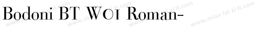 Bodoni BT W01 Roman字体转换